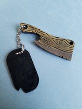 Load image into Gallery viewer, Hand chiseled "Wood Grain" Brass Beverage Cleaver