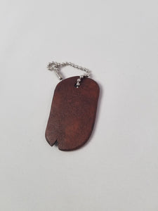 Distressed Leather dogtag