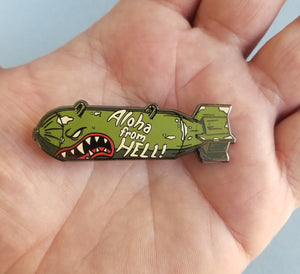 Aloha From Hell / Flying Tiger Bomb - Hard Enamel Pin