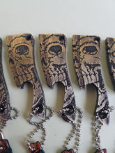 Load image into Gallery viewer, Friday the 13th Skull Etched Brass Beverage Cleavers