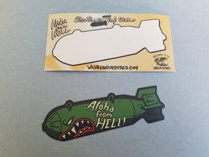 Aloha From Hell Bomb Vinyl Sticker