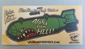 Aloha From Hell Bomb Vinyl Sticker