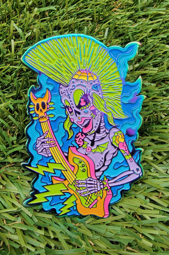 Rock Goddess, a Day of the Dead Hard Enamel Pin