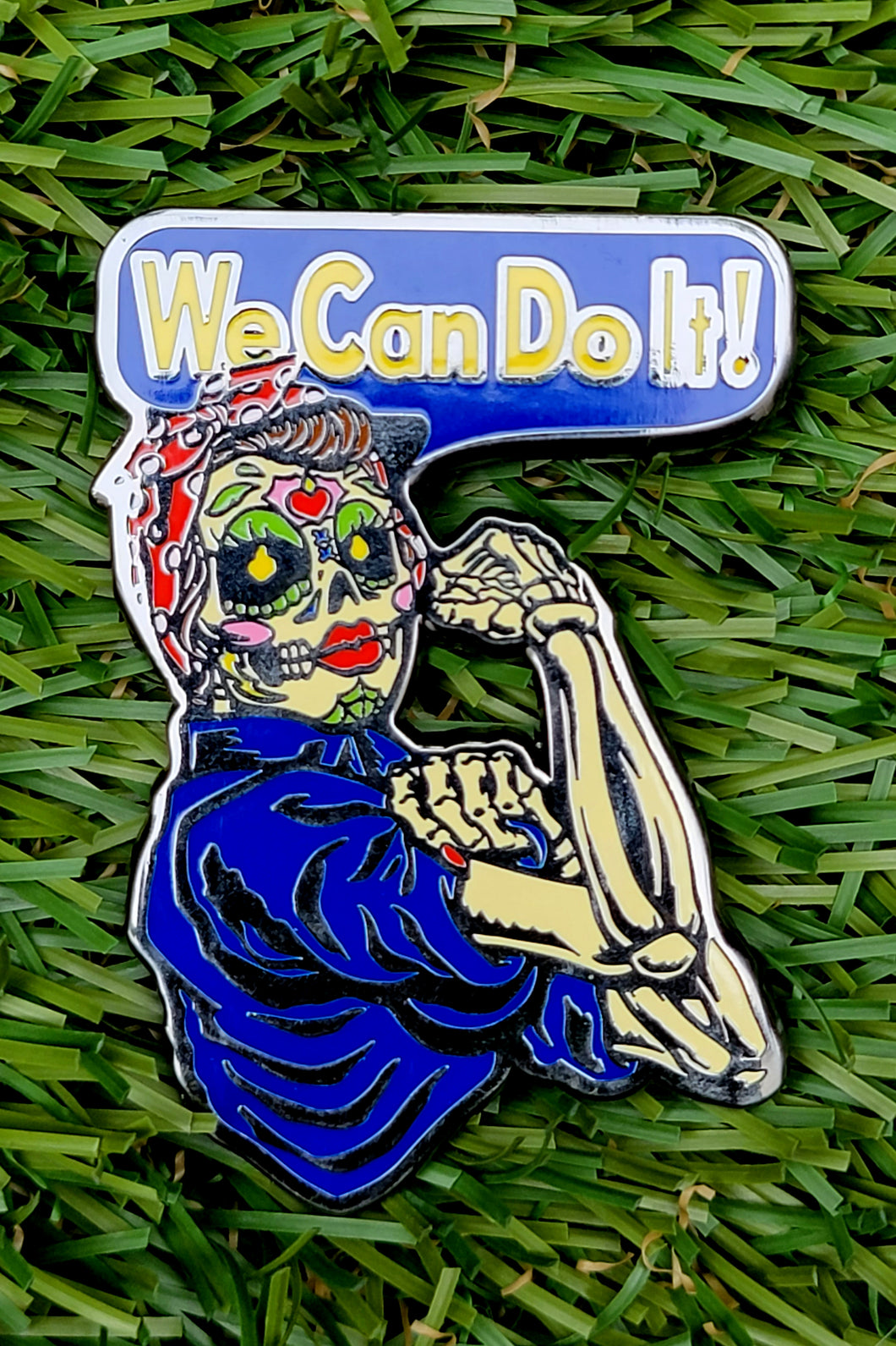 We Can Do It, a Day of the Dead Hard Enamel Pin