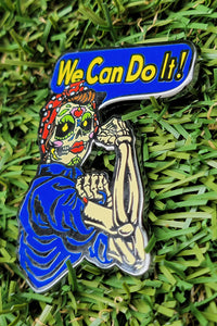 We Can Do It, a Day of the Dead Hard Enamel Pin