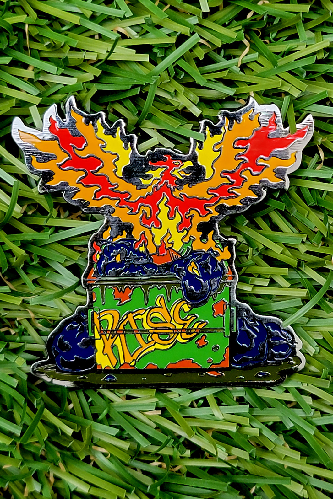 Dumpster Fire Phoenix, an FTW Hard Enamel Pin