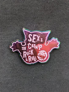 Sex & Catnip & Rock n Roll Enamel Pin