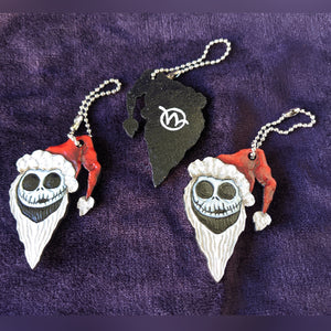 Jack Skellington Santa Leather Art Tag